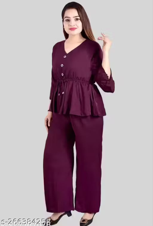 Fashionable Beautiful Women Top With Palazzo
