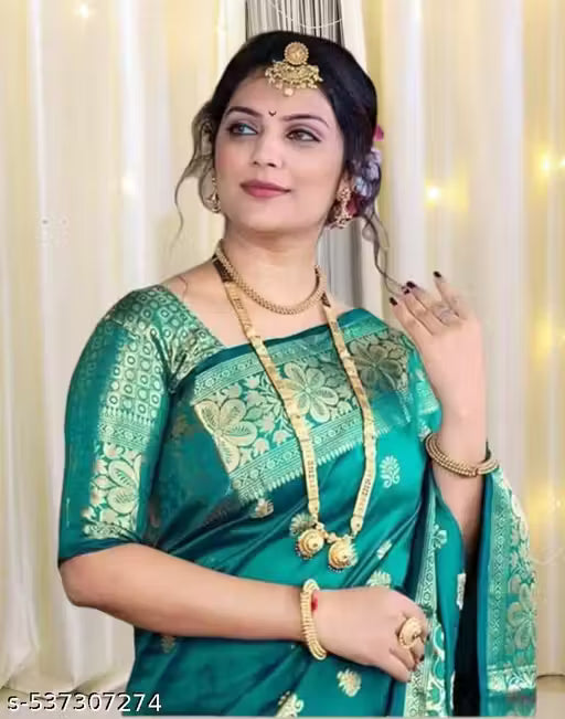 Kanjivaram Soft Banarasi Saree With Blouse Piece Wine