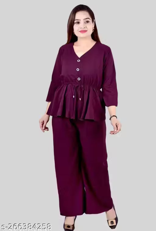 Fashionable Beautiful Women Top With Palazzo