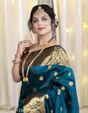 Kanjivaram Soft Banarasi Saree With Blouse Piece Wine