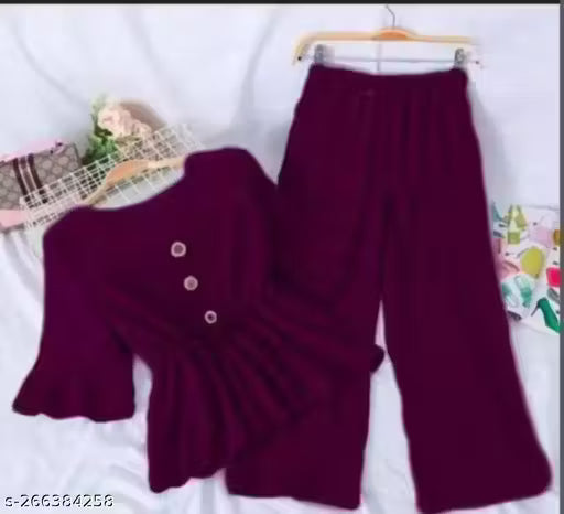 Fashionable Beautiful Women Top With Palazzo