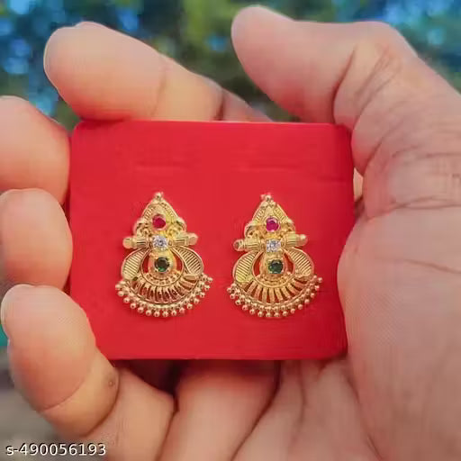 One gram gold microplated regular use earrings